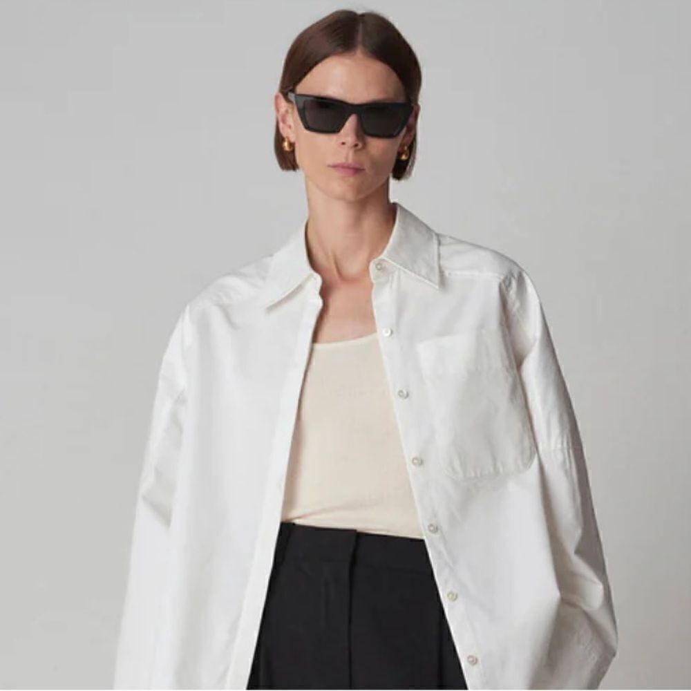 Co Essentials White Pocket Button Up Shirt $625